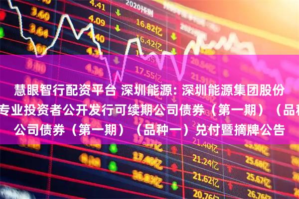 慧眼智行配资平台 深圳能源: 深圳能源集团股份有限公司2022年面向专业投资者公开发行可续期公司债券（第一期）（品种一）兑付暨摘牌公告